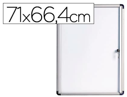Bi-Office Vitrina de anuncios Bi-Office fondo magnético extraplana de interior 710x664 mm