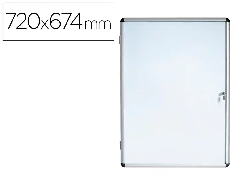 Bi-Office Vitrina de anuncios Bi-Office fondo magnético extraplana de interior 720x674 mm