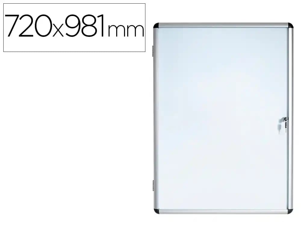 Bi-Office Vitrina de anuncios Bi-Office fondo magnético extraplana de interior 720x981 mm