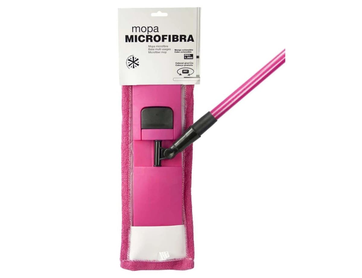 Blanca Mopa microfibra basic con mango telescopico rotacion 360