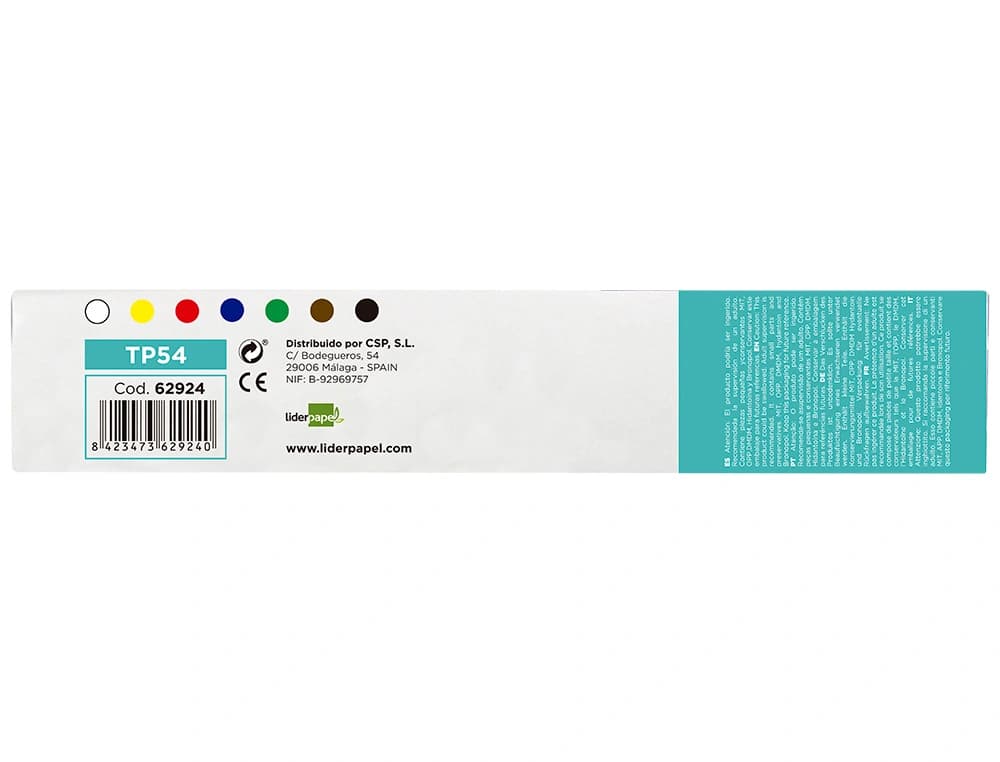 Tempera escolar liderpapel 40 ml caja colores surtidos con pincel