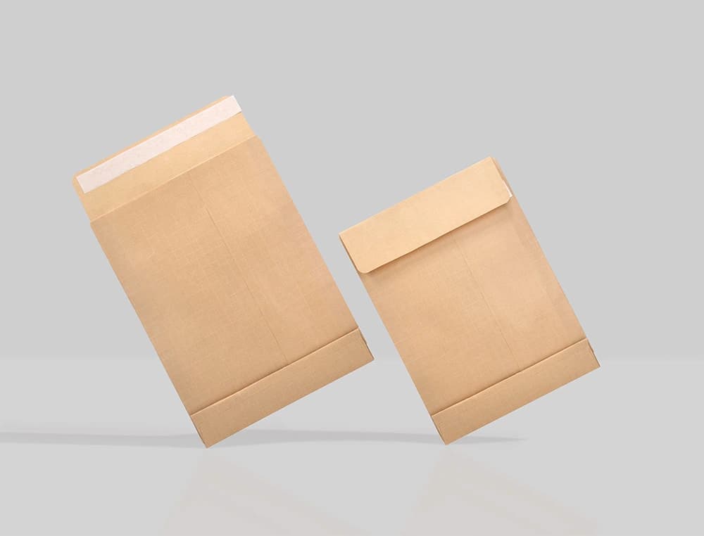 Sobre liderpapel bolsa fuelle kraft armado 280x365x50mm solapa tira de silicona papel 155 gr caja de 50 unidades