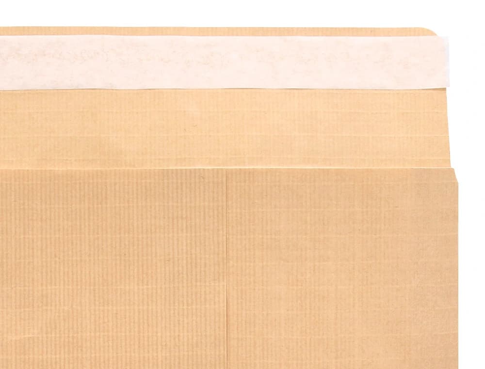 Sobre liderpapel bolsa fuelle kraft armado 280x365x50mm solapa tira de silicona papel 155 gr caja de 50 unidades