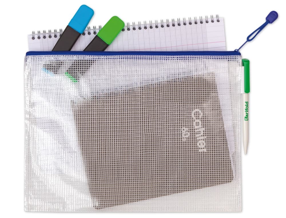 Bolsa multiusos djois pvc apertura superior con cremallera portaboligrafo y correa