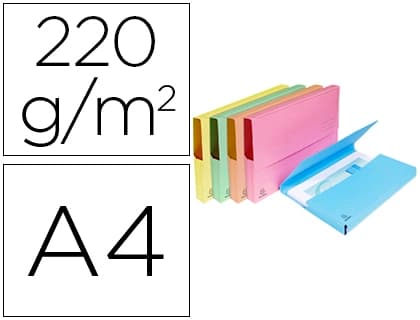 Exacompta Subcarpeta cartulina lustrada con bolsa exacompta din a4 colores surtidos 210 gr