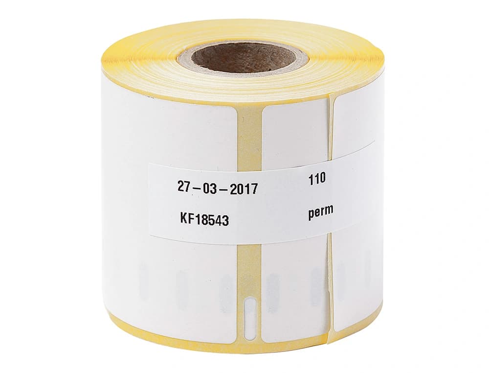 Etiqueta adhesiva q-connect kf18543 compatible dymo 99019 tamaño 54x190 mm caja con 110 etiquetas