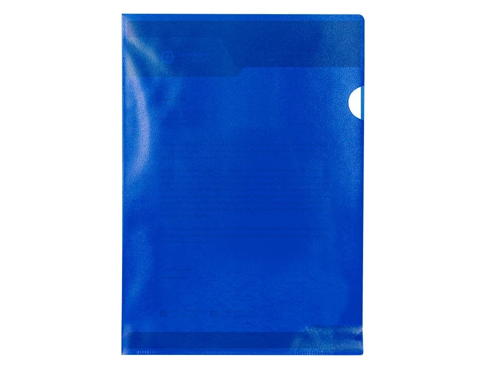 Carpeta dossier Q-Connect de plástico con uñero, DIN A4 de 120 micras, caja de 100 unidades – Azul