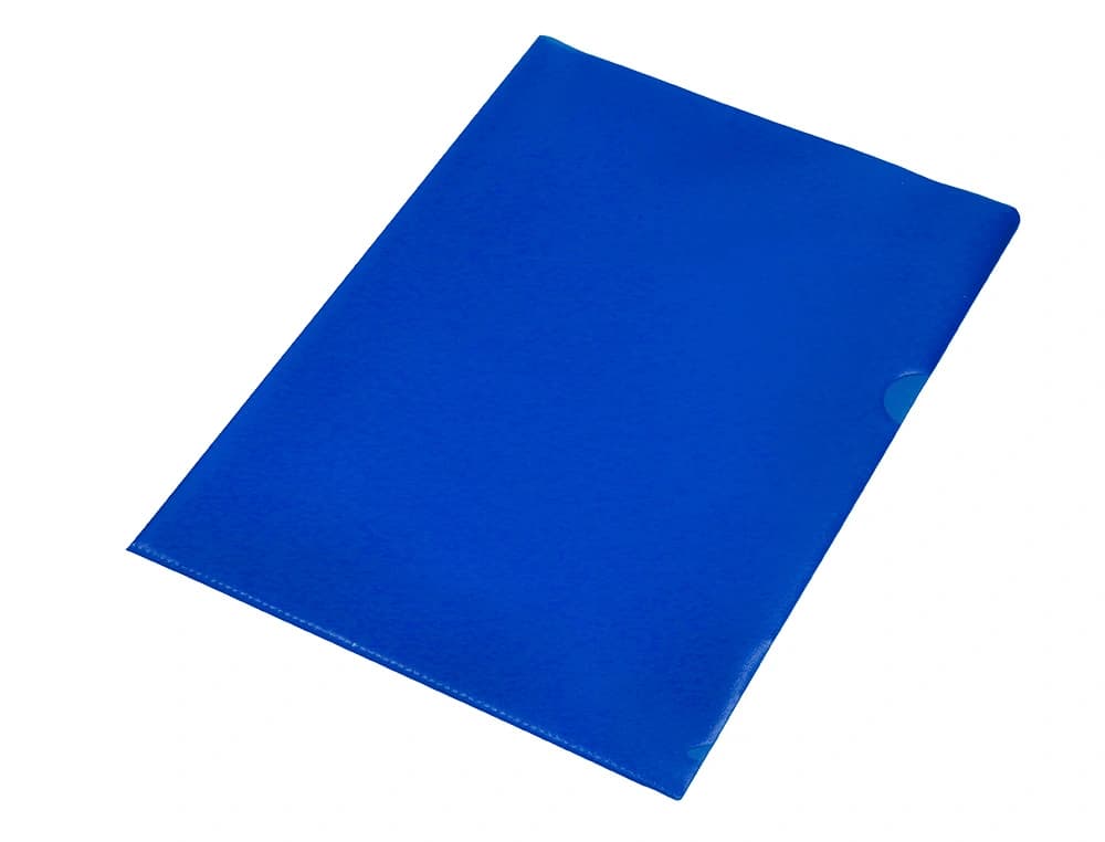 Carpeta dossier Q-Connect de plástico con uñero, DIN A4 de 120 micras, caja de 100 unidades – Azul