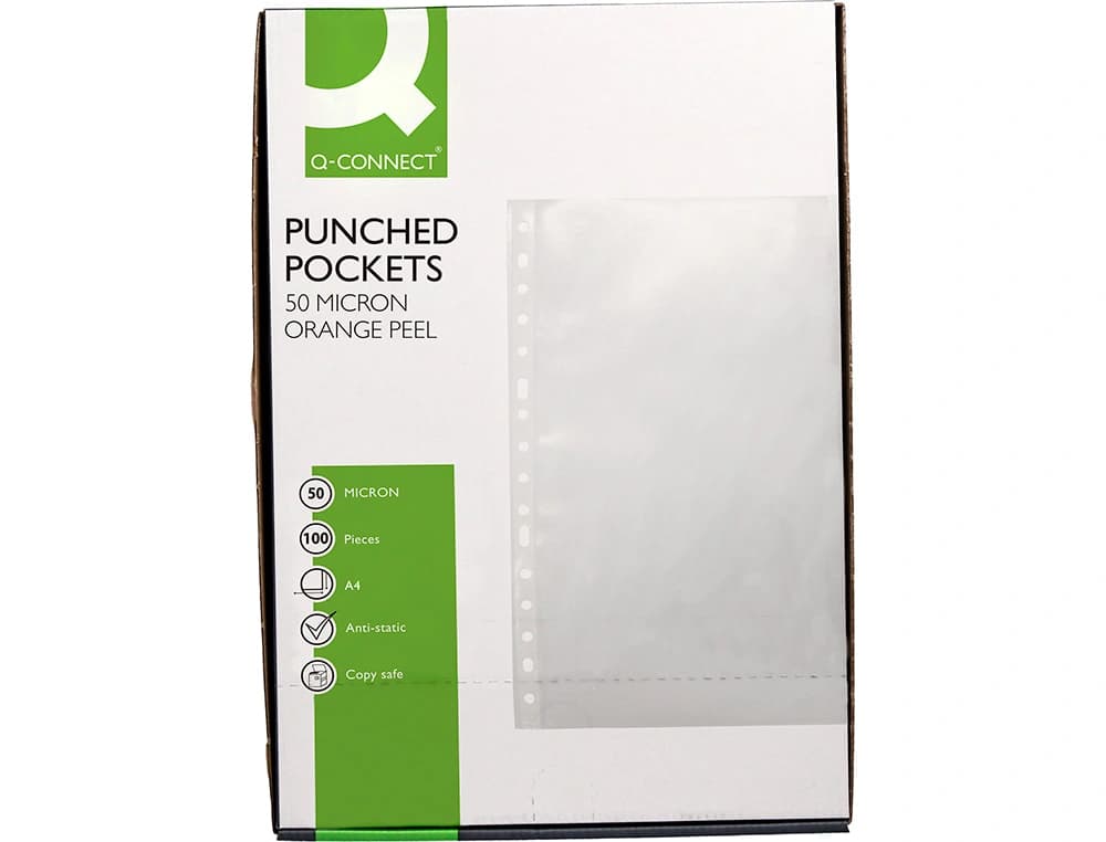 Funda multitaladro q-connect 50 mc piel de naranja caja de 100 unidades