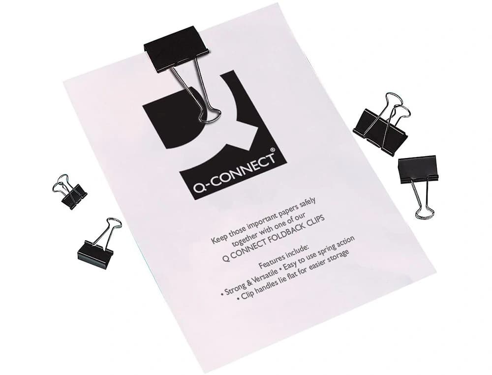 Pinza metalica q-connect reversible n.2 24 mm caja de 10 unidades