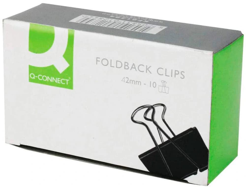 Pinza metalica q-connect reversible n.4 42 mm caja de 10 unidades