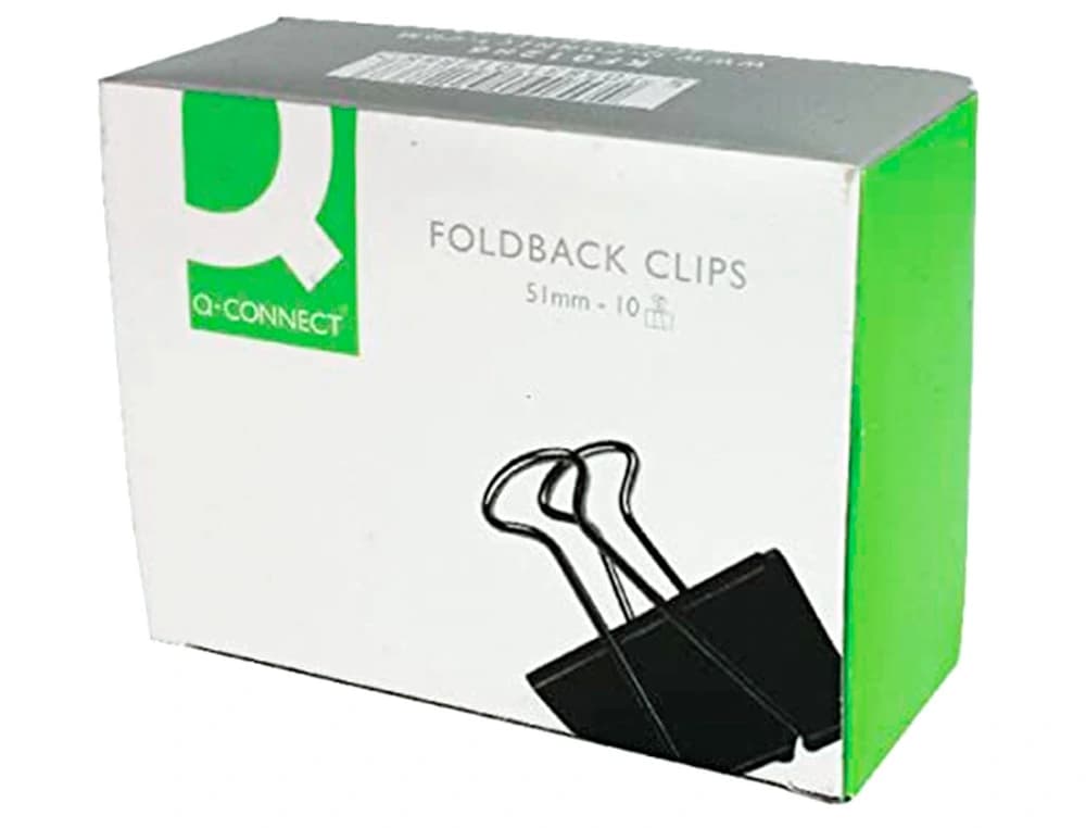 Pinza metalica q-connect reversible n.5 51 mm caja de 10 unidades