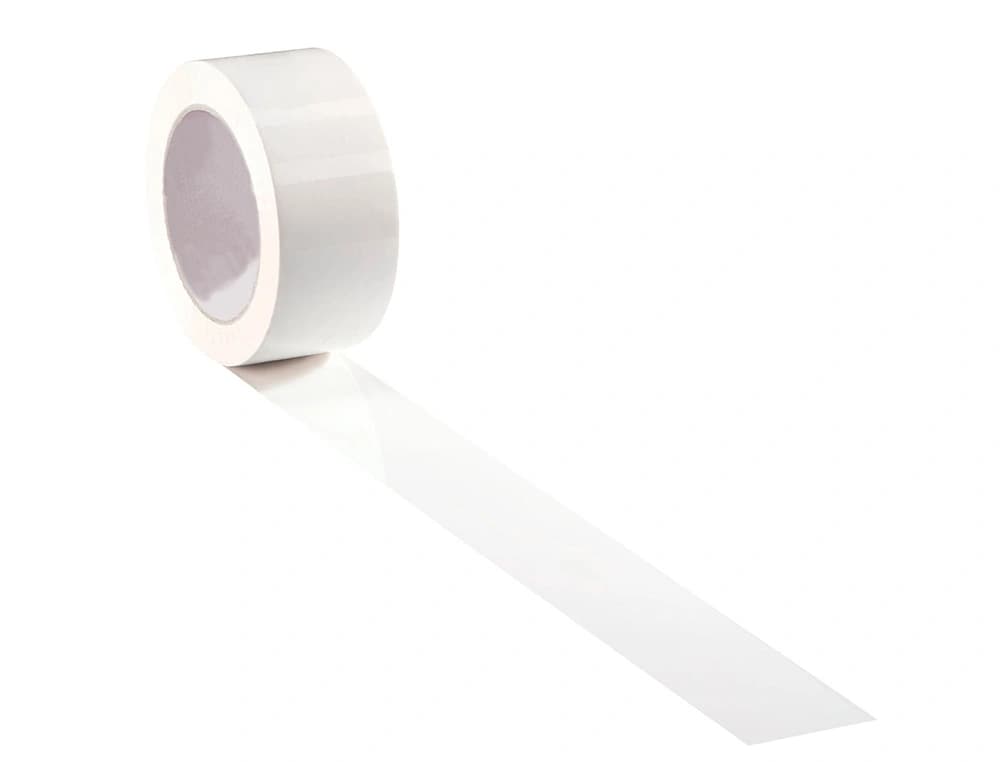 Cinta adhesiva de embalaje Q-Connect de polipropileno, 66 m × 75 mm – Blanco