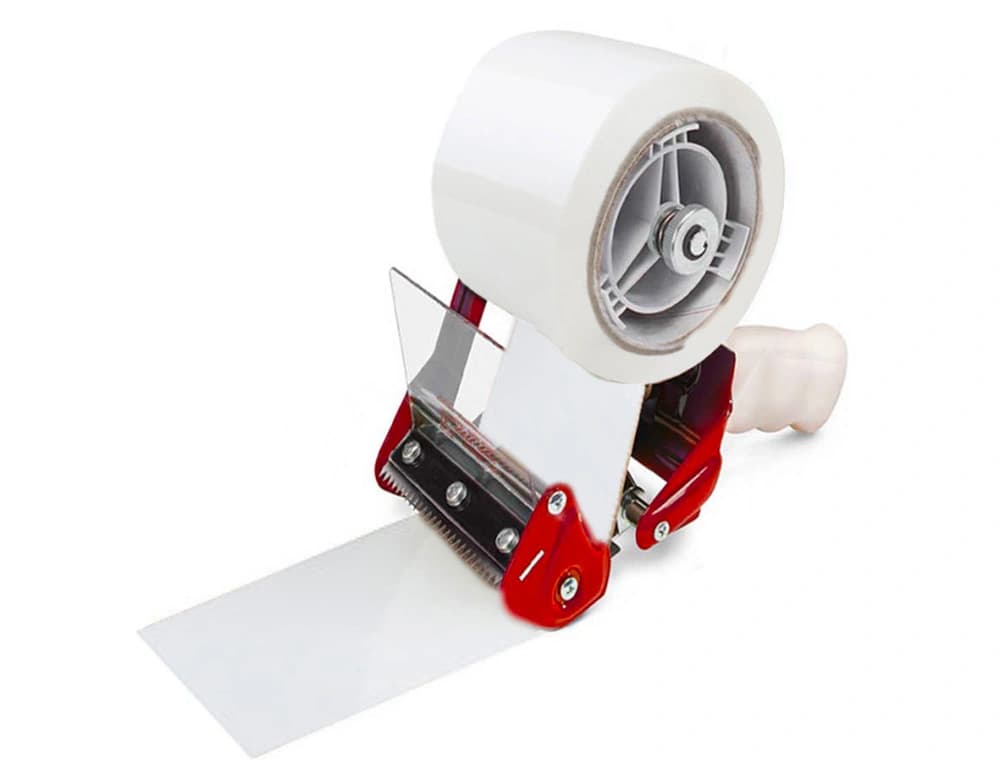 Cinta adhesiva de embalaje Q-Connect de polipropileno, 66 m × 75 mm – Blanco