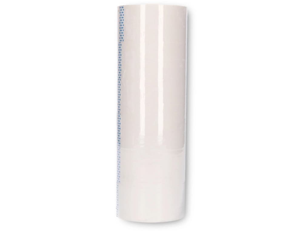 Cinta adhesiva de embalaje Q-Connect de polipropileno, 66 m × 75 mm – Blanco