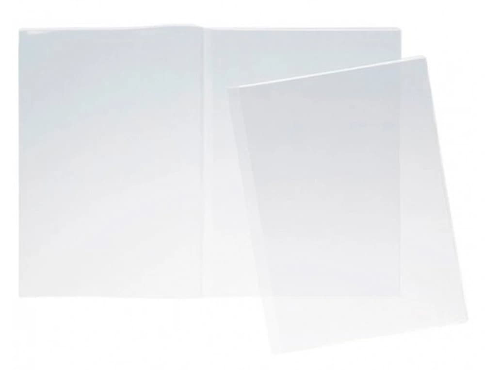 Funda portadocumento q-connect folio doble 180 micras pvc transparente 330x470mm