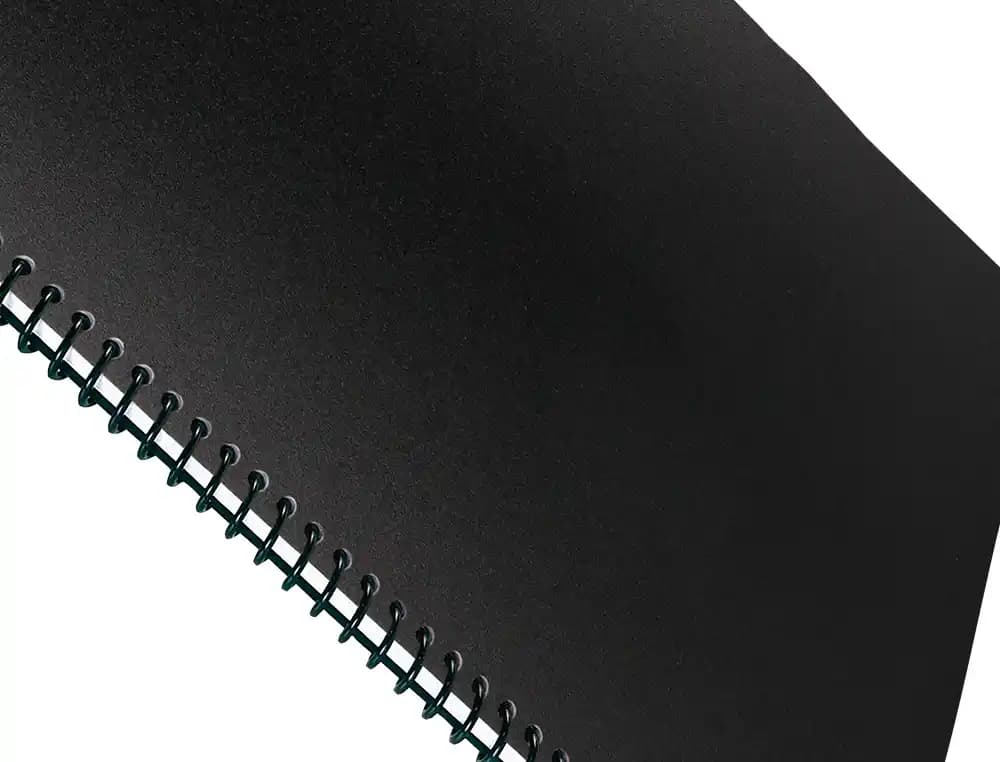 Tapa de encuadernación Liderpapel de polipropileno opaco de 0,5 mm, DIN A4, paquete de 100 unidades – Negro
