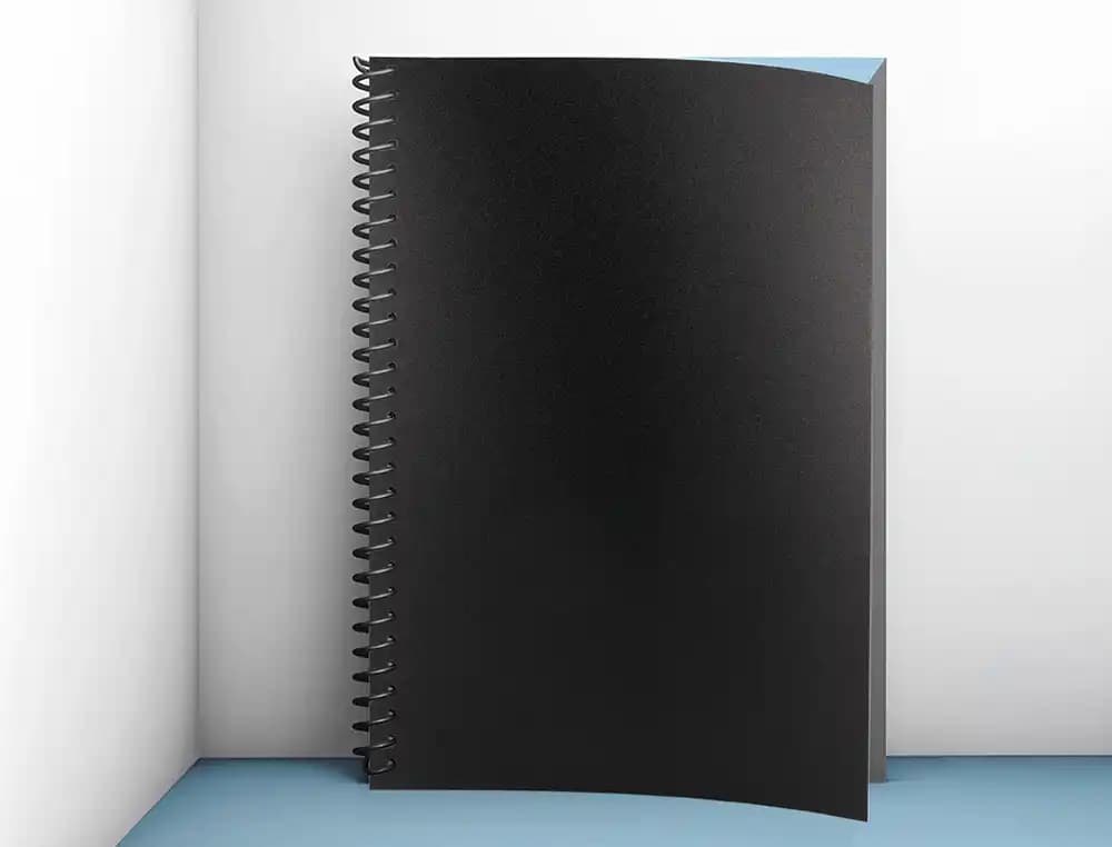 Tapa de encuadernación Liderpapel de polipropileno opaco de 0,5 mm, DIN A4, paquete de 100 unidades – Negro
