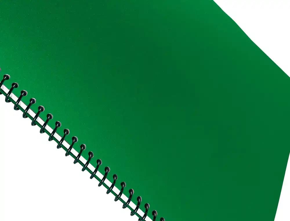 Tapa de encuadernación Liderpapel de polipropileno opaco de 0,8 mm, DIN A4, paquete de 50 unidades – Verde