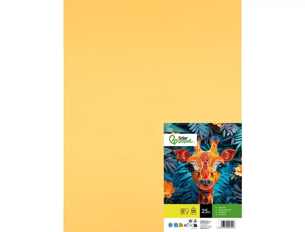 Cartulina liderpapel 50x65 cm paquete de 25 hojas