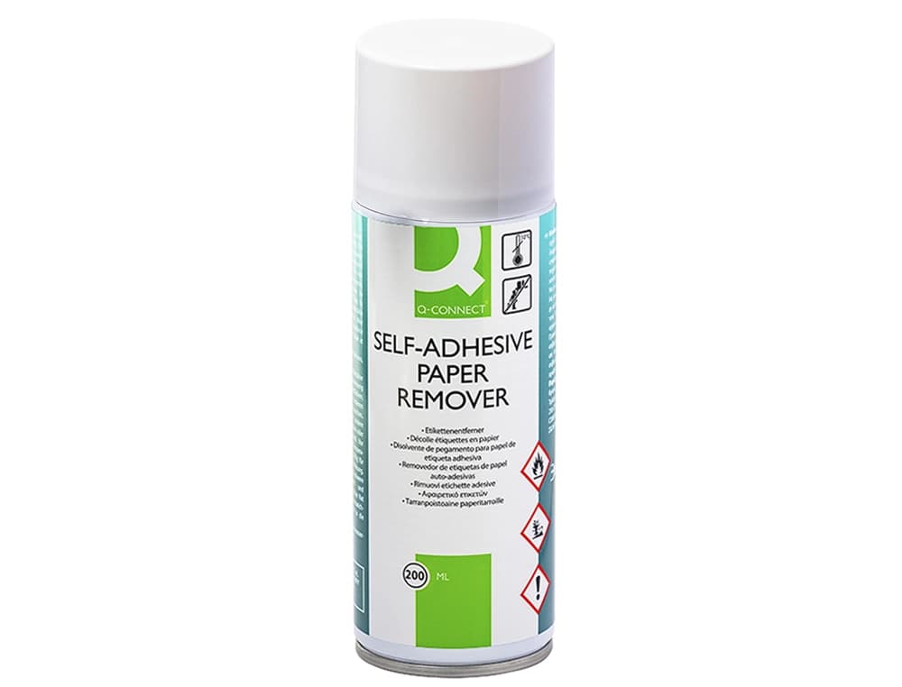 Limpiador de pegamento q-connect para etiqueta adhesiva bote de 200 ml