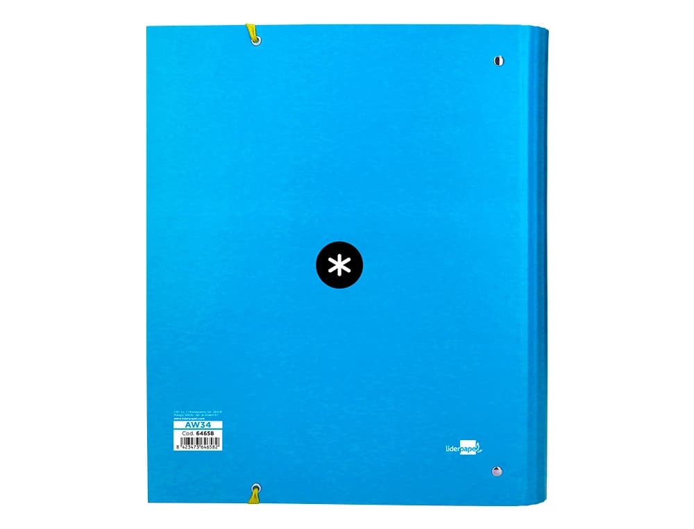 Carpeta con recambio antartik a4 cuadro 5mm forrada 4 anillas 40mm redondas con solapa