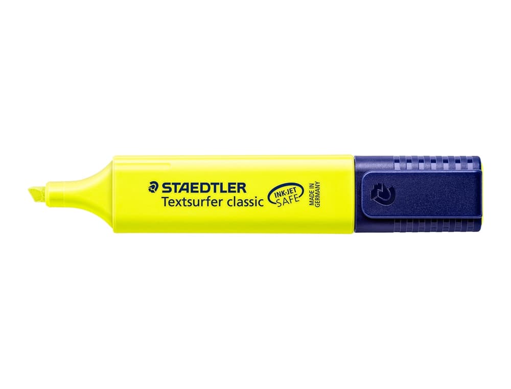Rotulador fluorescente Staedtler Textsurfer Classic 364 de punta biselada, recargable – Amarillo