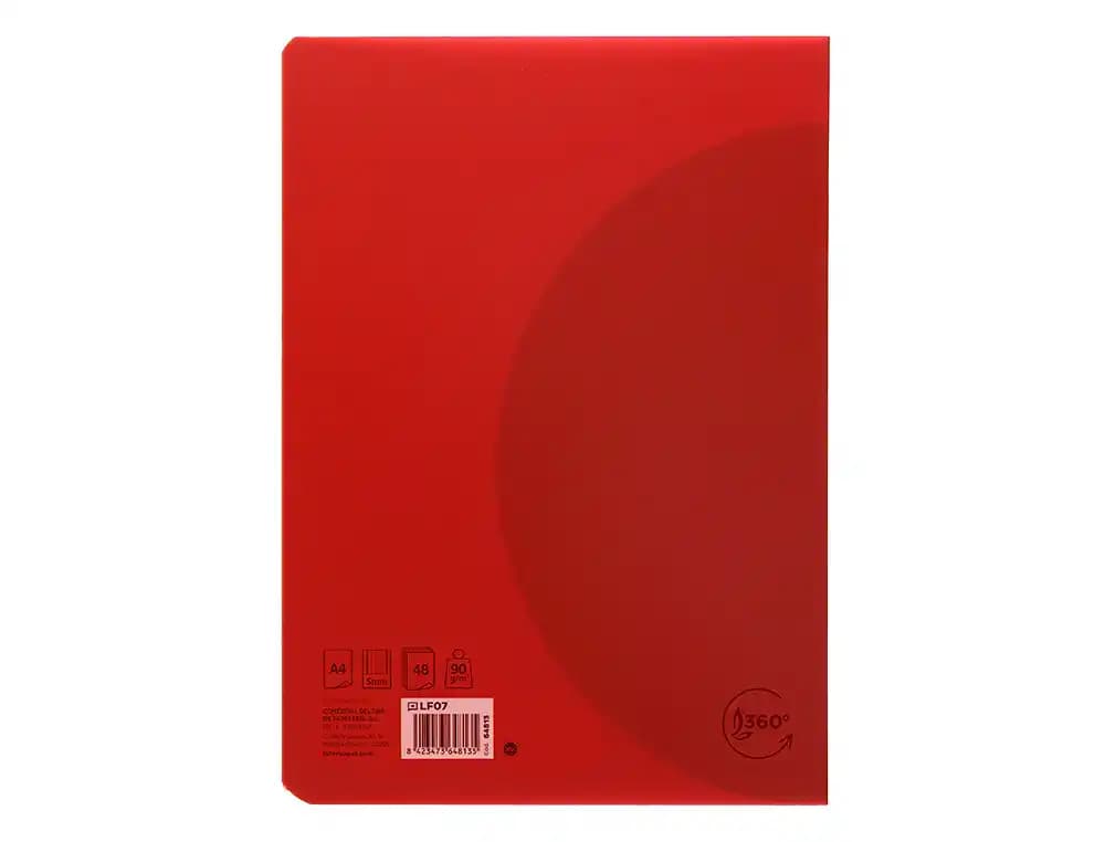 Libreta liderpapel 360 tapa de plastico 48 hojas 90gr 5mm con doble margen colores surtidos