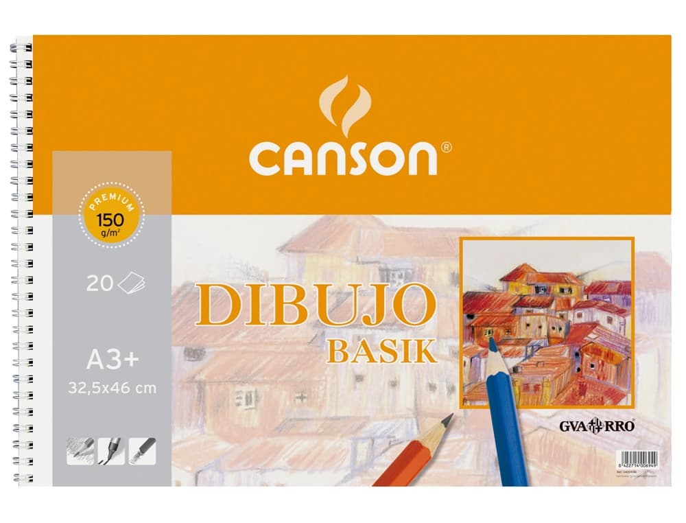 Bloc dibujo basik din a3 32.5x46 cm 20 hojas de 150 gr/m2