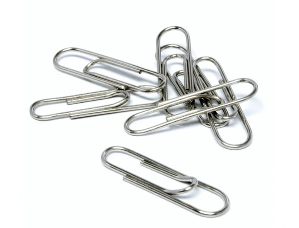 Clips niquelados q-connect nº3 43 mm caja de 100 unidades