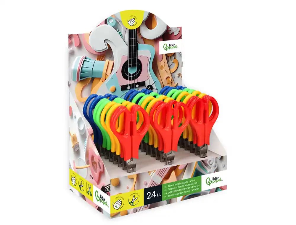 Tijera liderpapel para zurdos 13,5 cm unidad