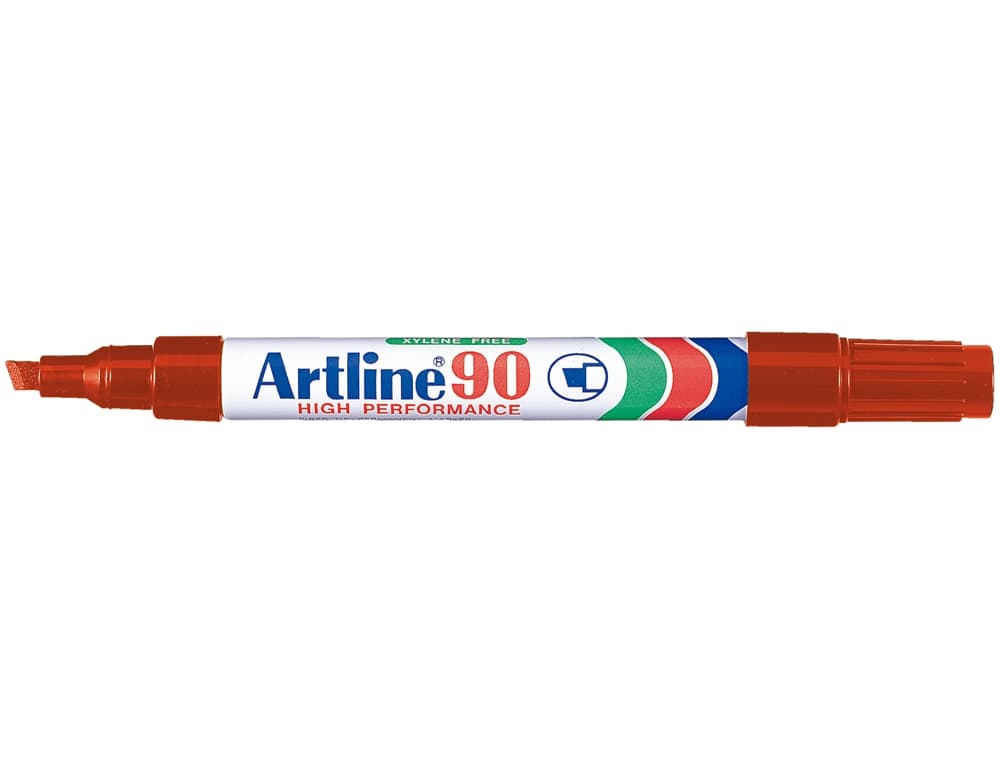 Rotulador artline marcador permanente ek-90 punta biselada 5 mm papel metal y cristal