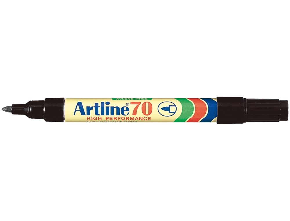 Rotulador artline marcador permanente ek-70 punta redonda 1.5 mm papel metal y cristal