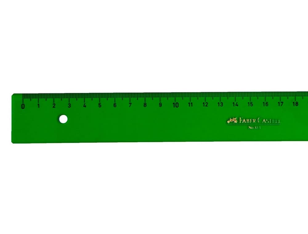 Regla faber castell 40 cm plastico verde