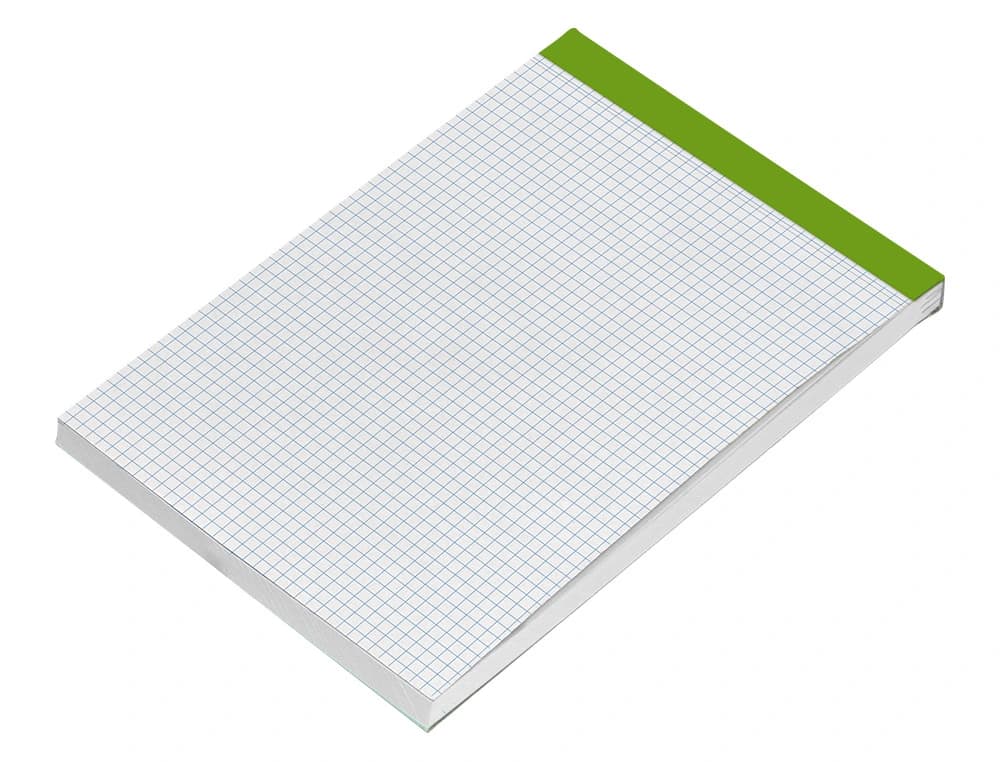 Bloc notas liderpapel cuadro 4 mm 80 hojas 60 g/m2 perforado sin tapa