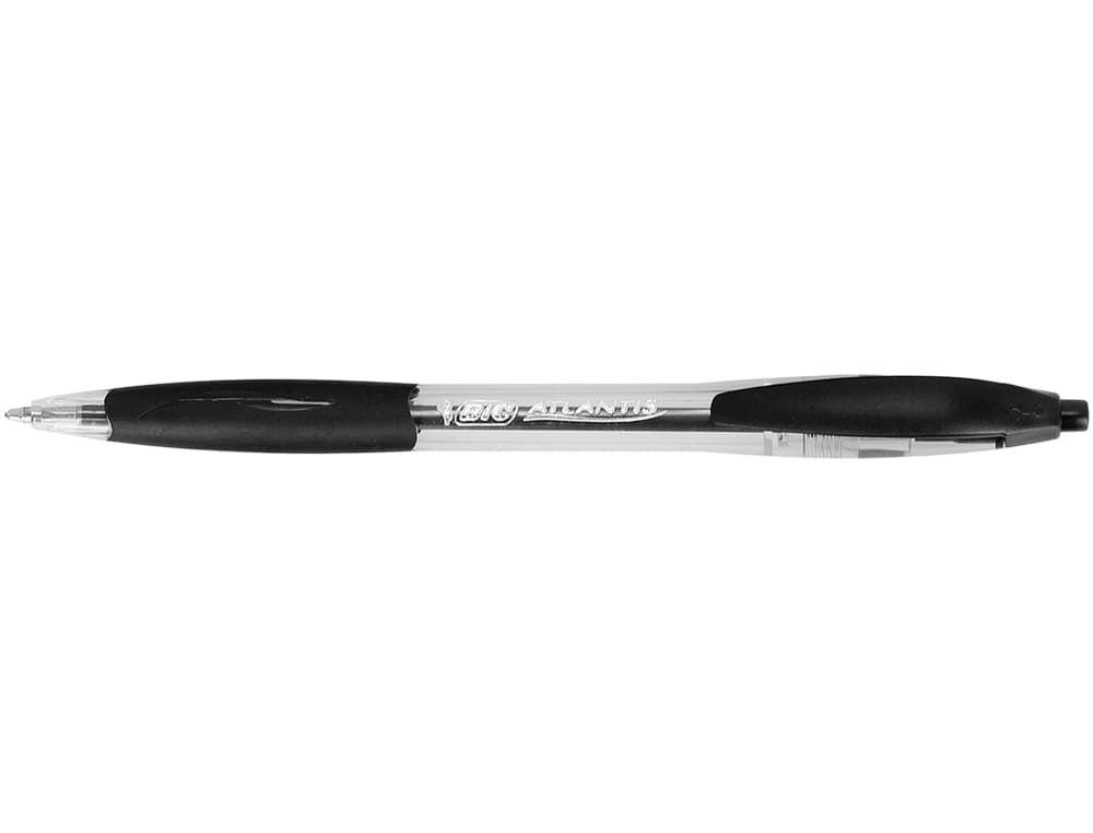 Bolígrafo BIC Atlantis retráctil con tinta de base aceite y punta de 1 mm – Negro