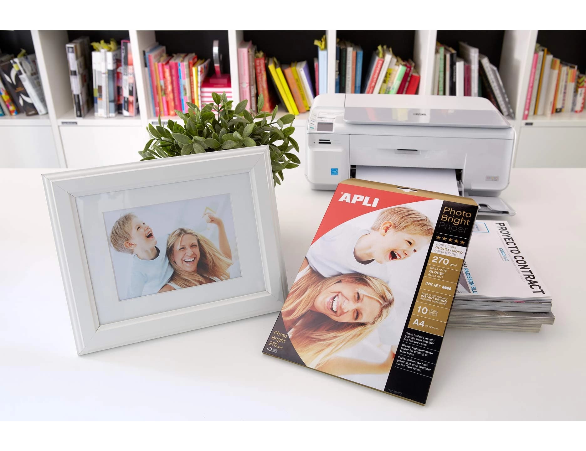 Papel fotografico apli glossy pack de 100 hojas