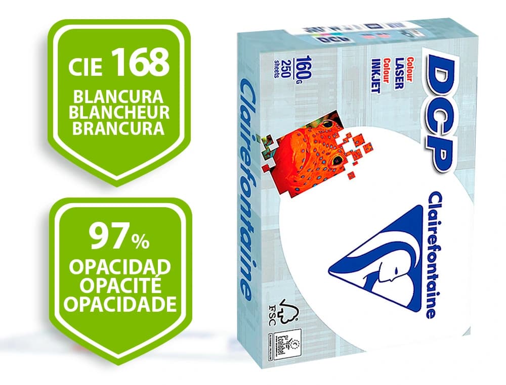 Papel fotocopiadora clairefontaine 160 gramos paquete de 250 hojas