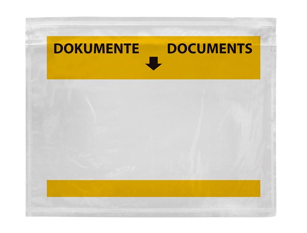 Sobre autoadhesivo q-connect portadocumentos multilingue 165x122 mm ventana transparente paquete de 100