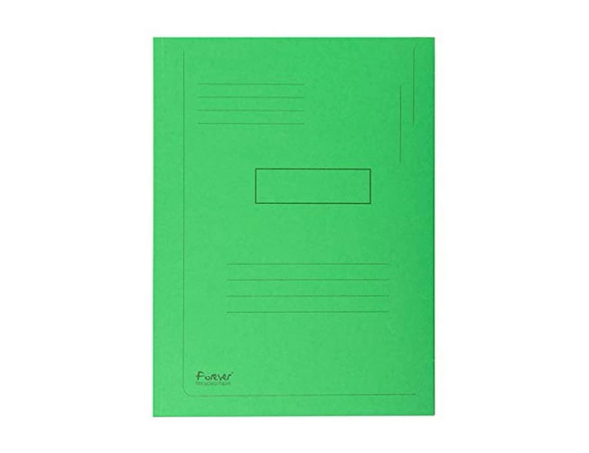 Subcarpeta Exacompta de cartulina de 280 g con 2 solapas interiores y líneas impresas en la portada, DIN A4 – Verde