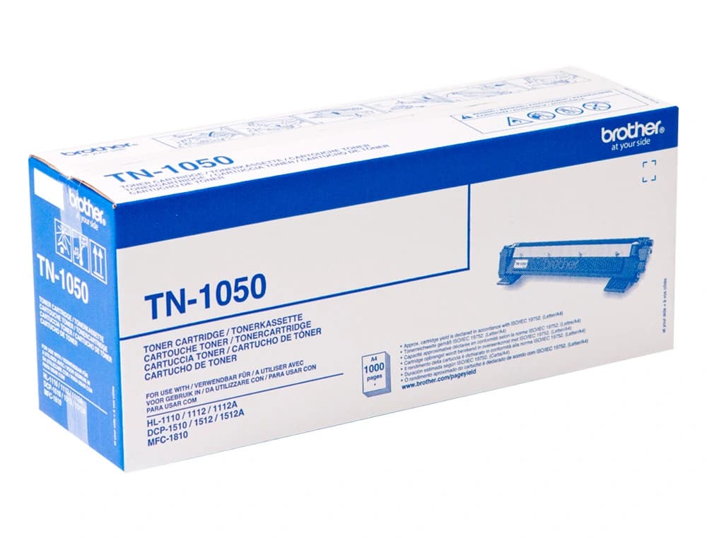 Toner brother tn-1050 hl1110 dcp1510 mfc1810 negro -1000 pag