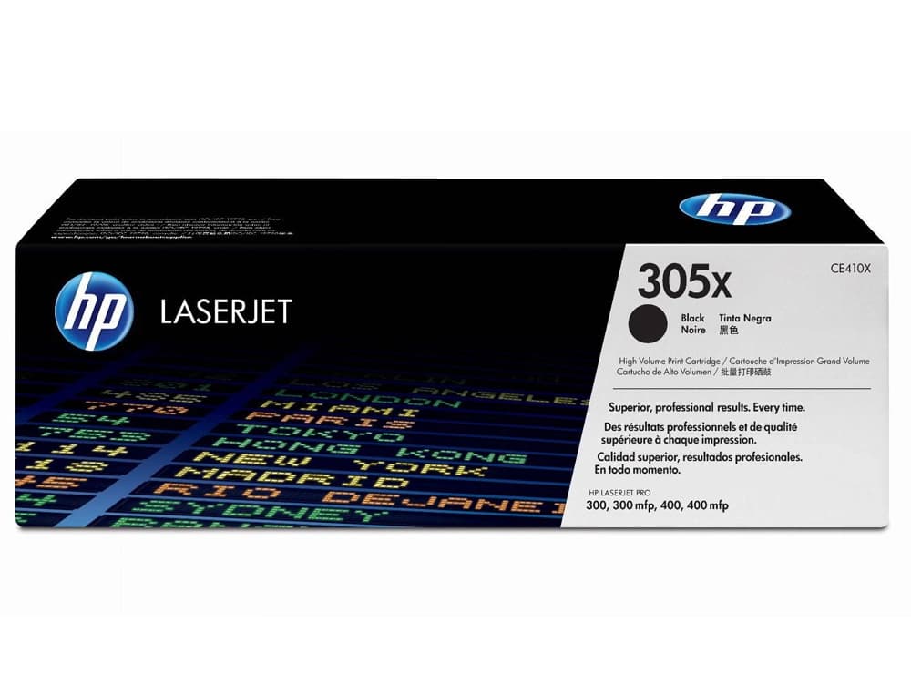 Toner hp 305x laserjet pro 300/ 400 ce410x negro 4000 pag