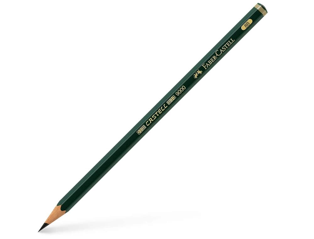 Lapices de grafito faber 9000 8b unidad