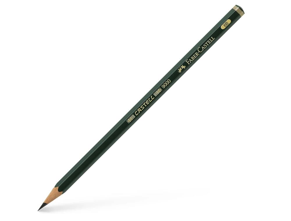 Lapices de grafito faber 9000 6b unidad