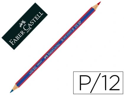 Faber-Castell Lápiz bicolor Faber-Castell Janus 2160 hexagonal, rojo y azul