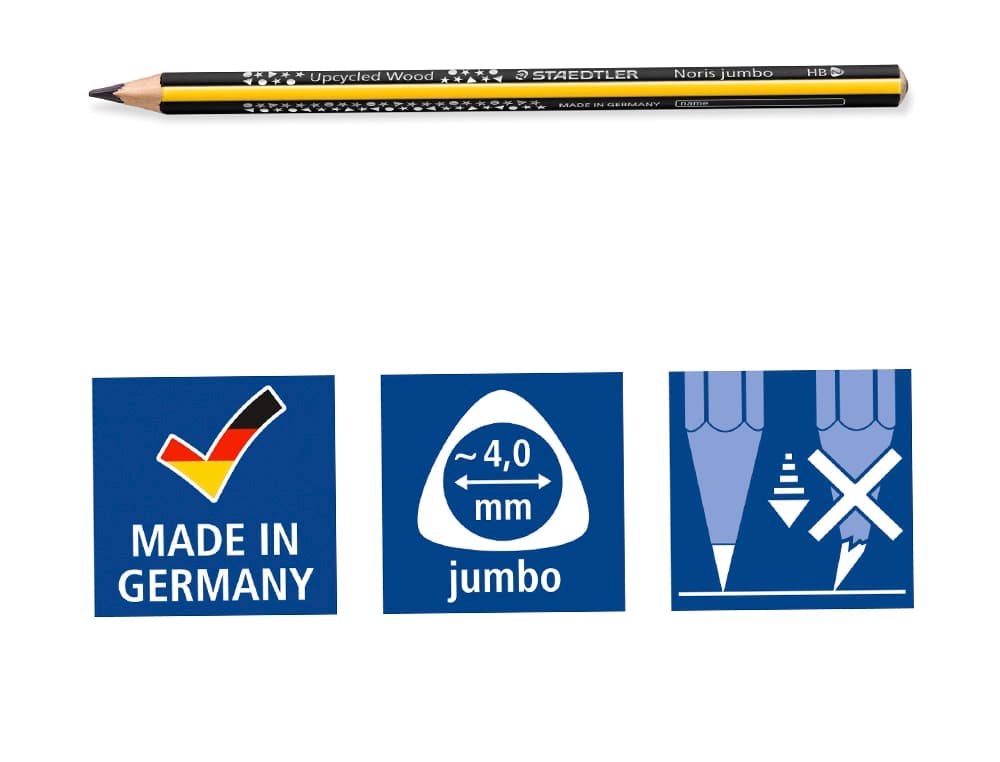 Lapices de grafito staedtler triplus jumbo hb unidad