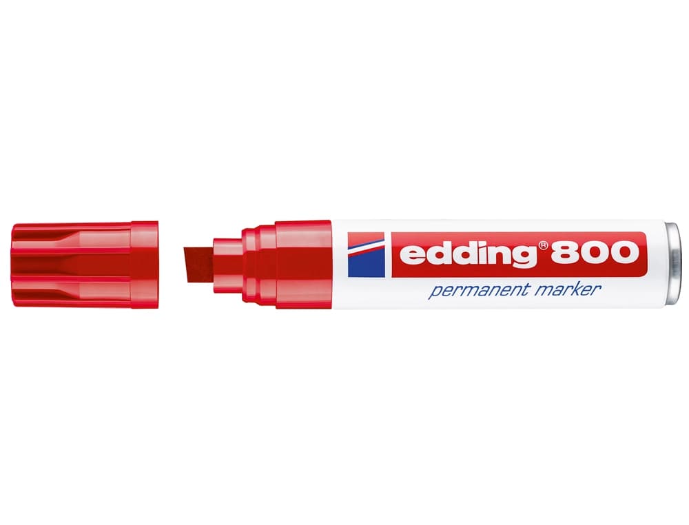 Rotulador edding marcador permanente 800 punta biselada 12 mm recargable