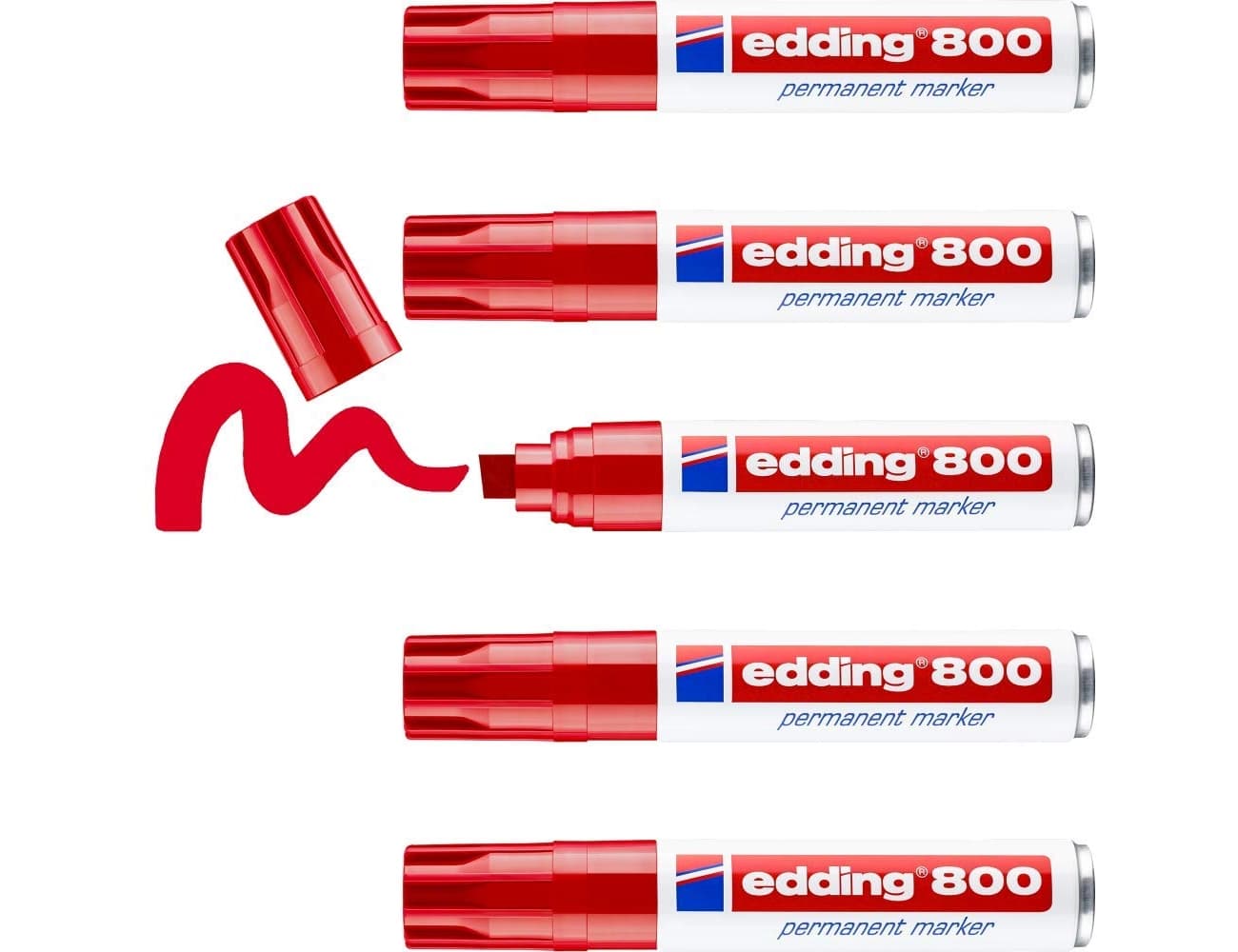 Rotulador edding marcador permanente 800 punta biselada 12 mm recargable