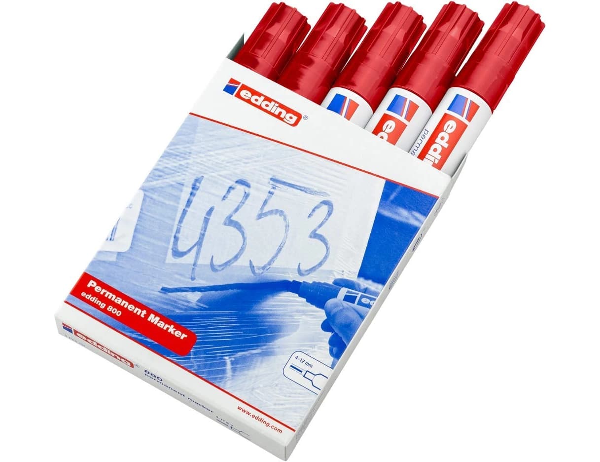 Rotulador edding marcador permanente 800 punta biselada 12 mm recargable