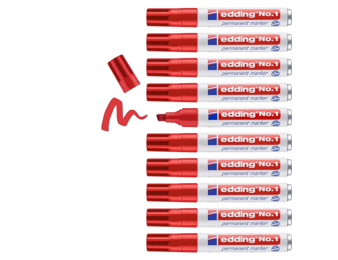 Rotulador edding marcador permanente 1 punta biselada 5 mm recargable